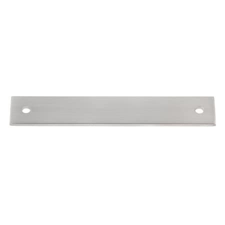 Gliderite Hardware 6 in. Satin Nickel Squared Back Plate 5-1/16 in. Center to Center - 6342-128-SN 6342-128-SN-1